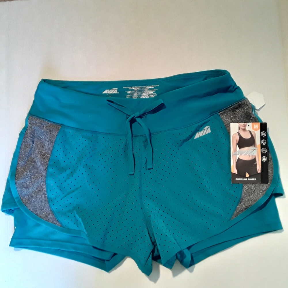 Avia flyaway running shorts medium enamel blue